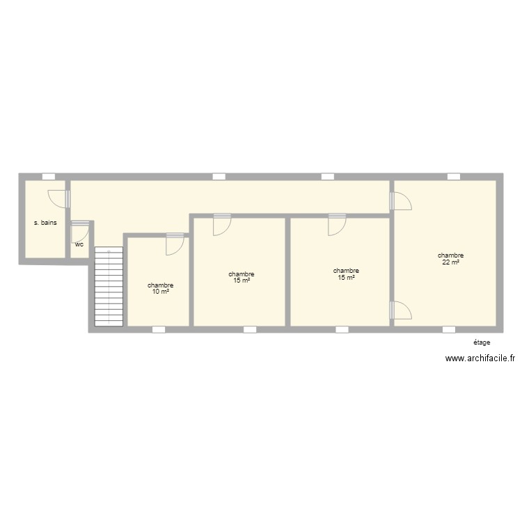 8185. Plan de 12 pièces et 253 m2