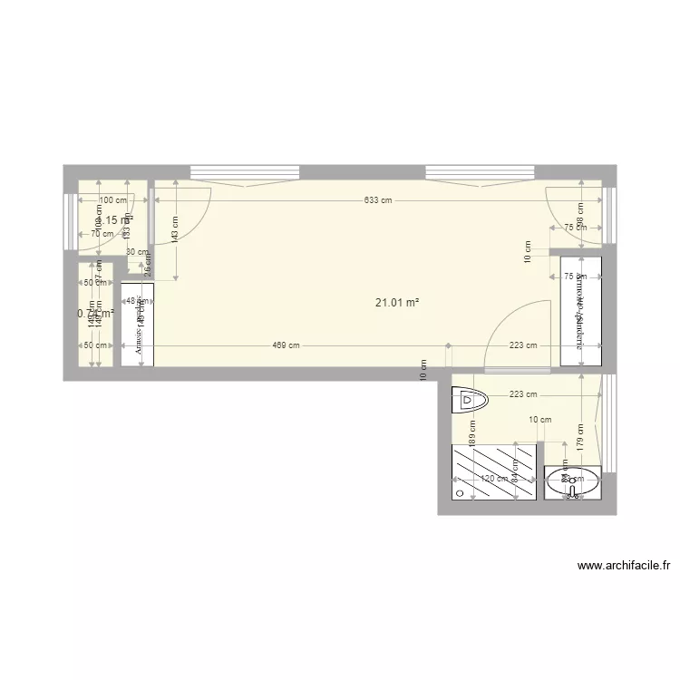 Chambre L&eacute;a. Plan de 