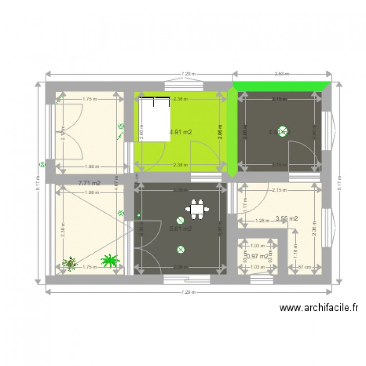 maison dexemple. Plan de 0 pièce et 0 m2