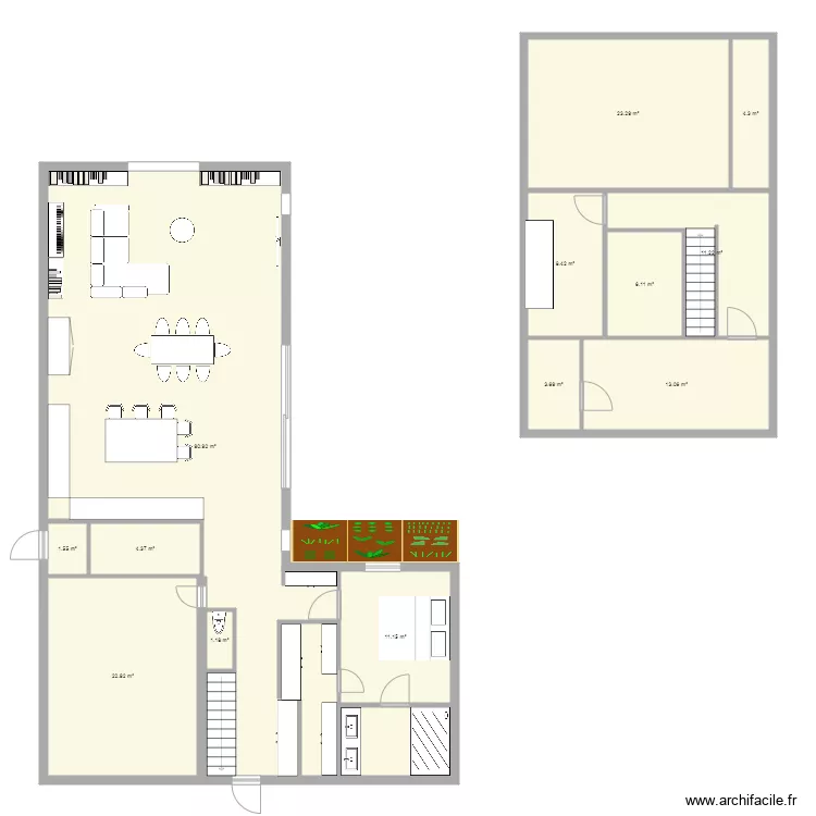 Maison guichen. Plan de 