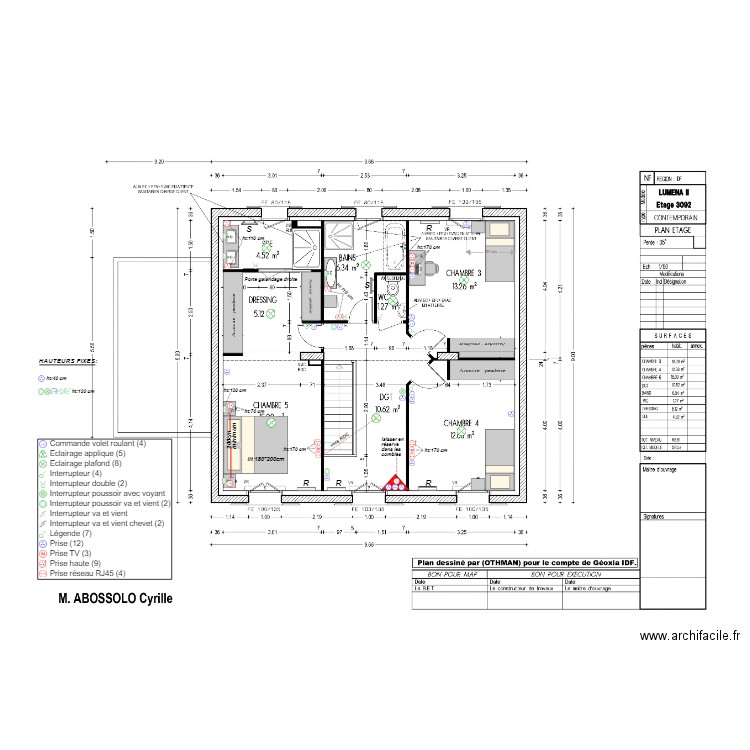 PLAN ETAGE elect. Plan de 0 pièce et 0 m2