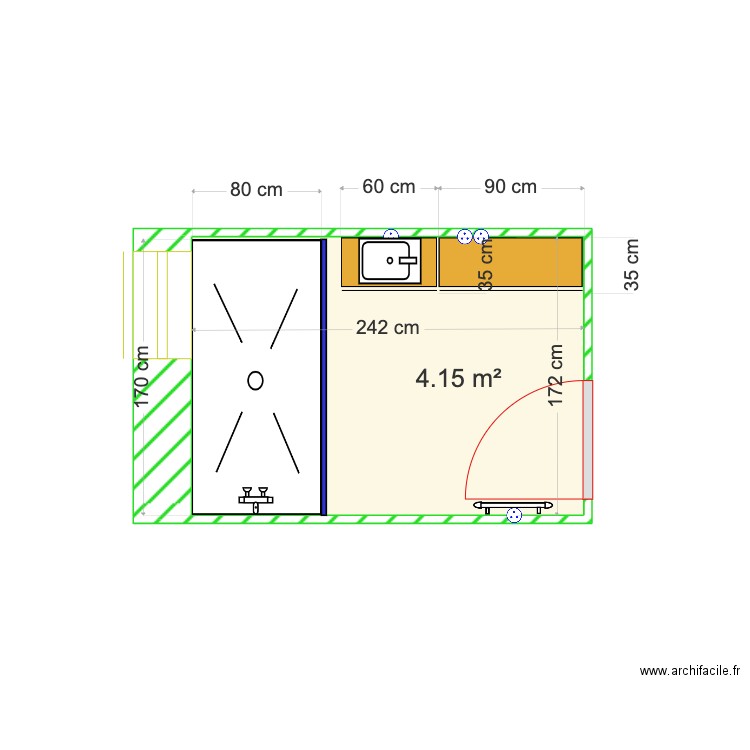 Salle de bain. Plan de 0 pièce et 0 m2