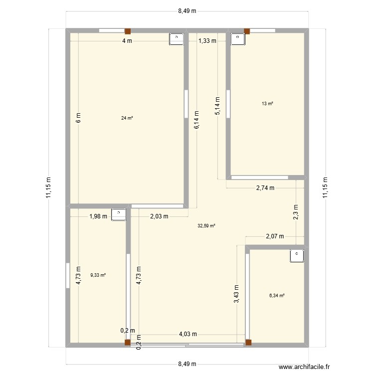 Nureserie 1.1. Plan de 0 pièce et 0 m2