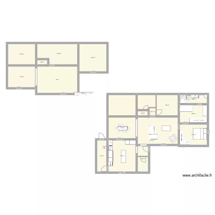 maison. Plan de 16 et 155 m² maison. Plan de 16 et 155 m²