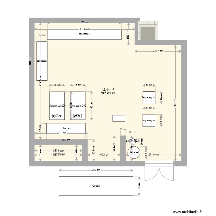 Chaufferie les eaux Vives murs uniquement. Plan de 0 pièce et 0 m2