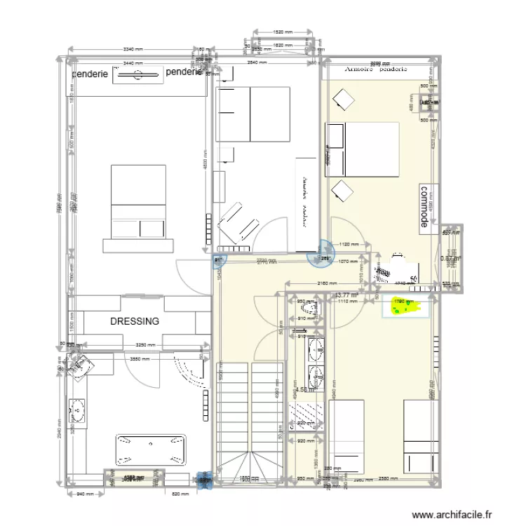 Pouilly 1er etage. Plan de 