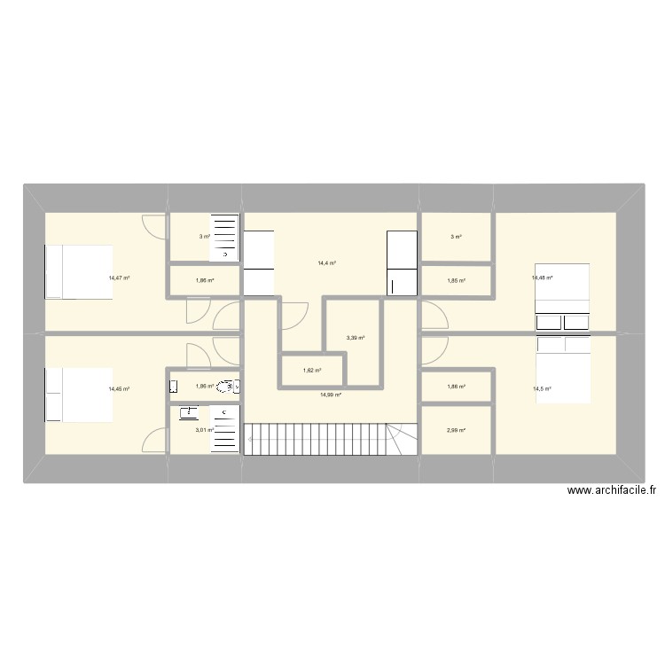 projet santilly grange etage plomberie. Plan de 0 pièce et 0 m2