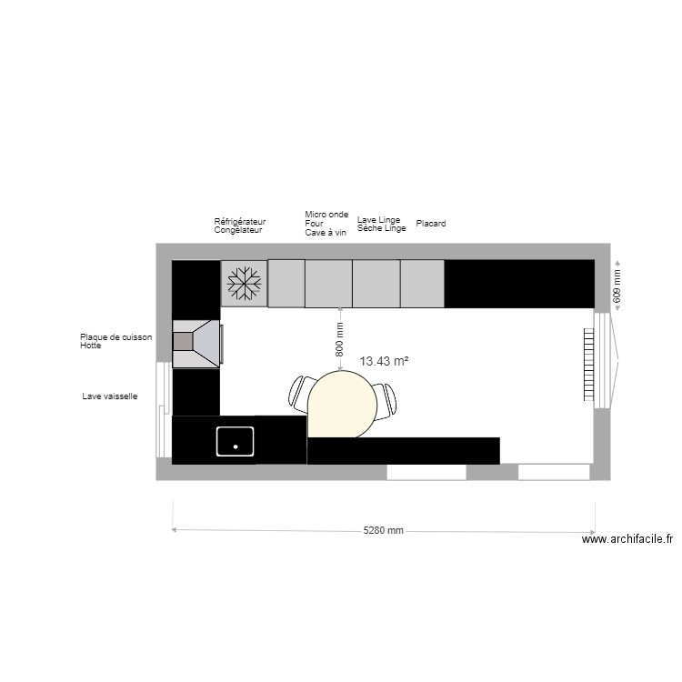 Cuisine Conches juin. Plan de 0 pièce et 0 m2