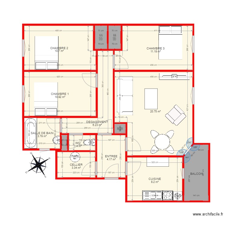 BI 1117. Plan de 0 pièce et 0 m2