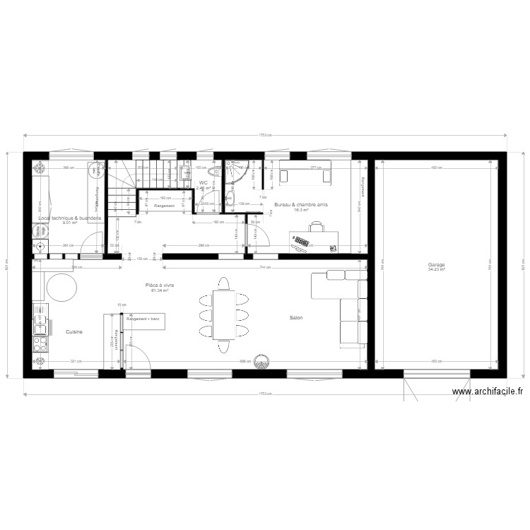 Projet Spinelli plan RDC MAJ janvier contre propo. Plan de 0 pièce et 0 m2