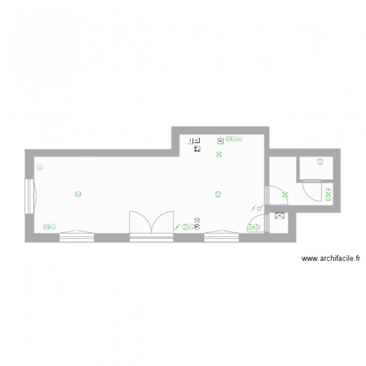 Studio 1 . Plan de 0 pièce et 0 m2