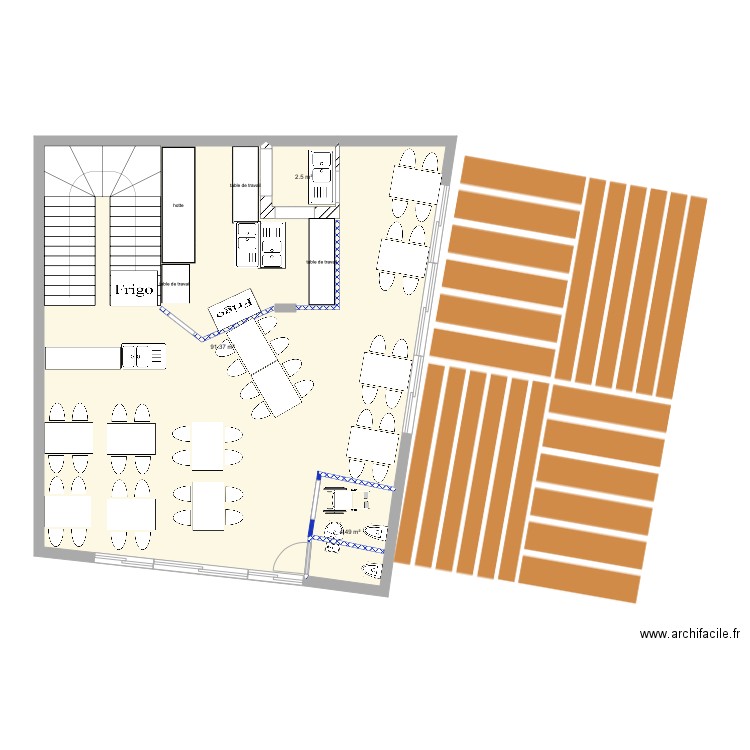 plan restau my Little Saigon 3. Plan de 0 pièce et 0 m2