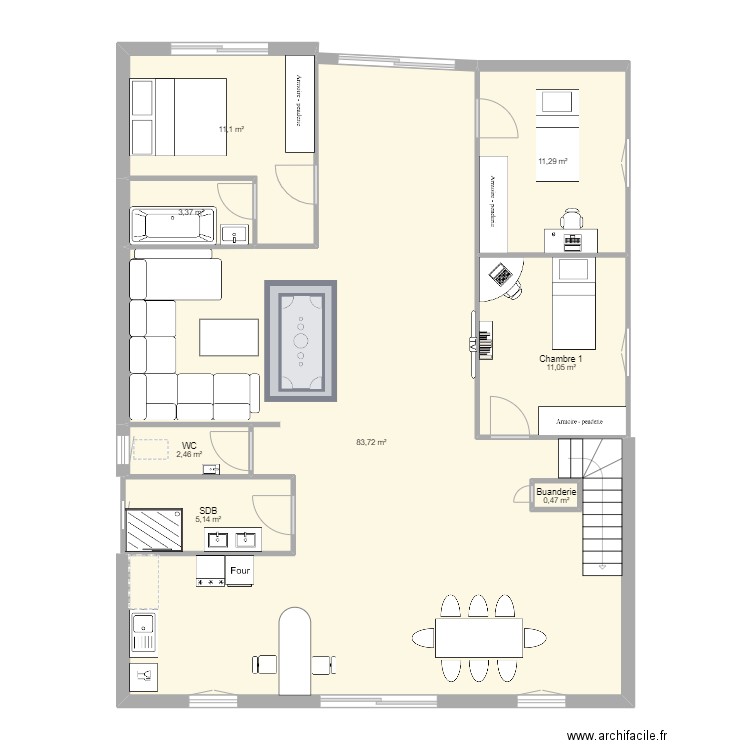 Plan de maison. Plan de 0 pièce et 0 m2