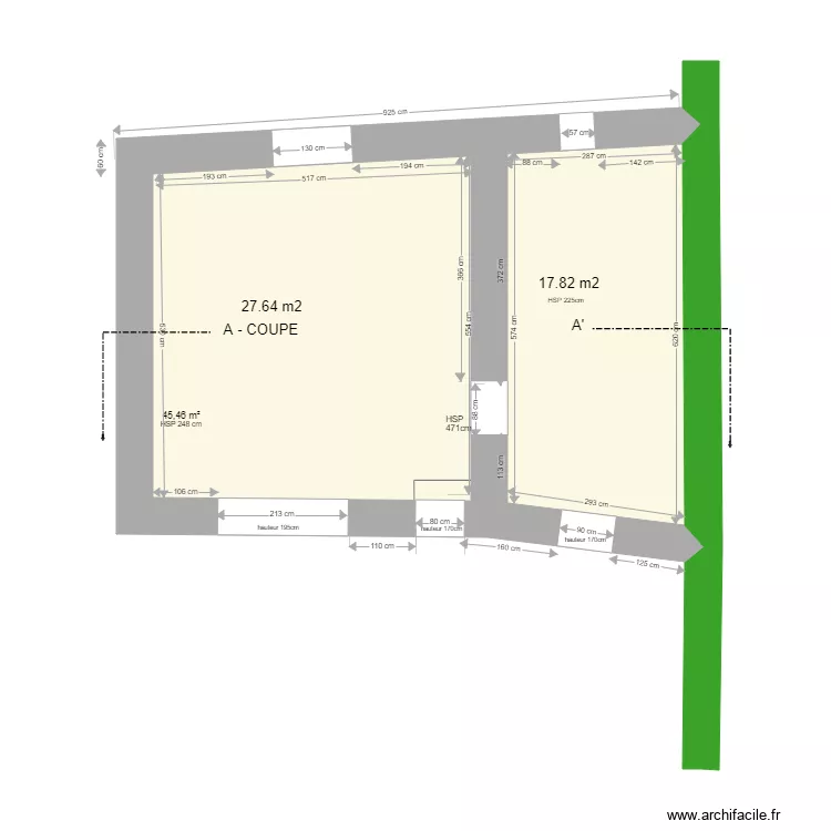 ancienne cure RDC. Plan de ancienne cure RDC. Plan de
