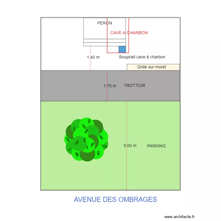 SIBELGA 25 OMBRAGES. Plan de 