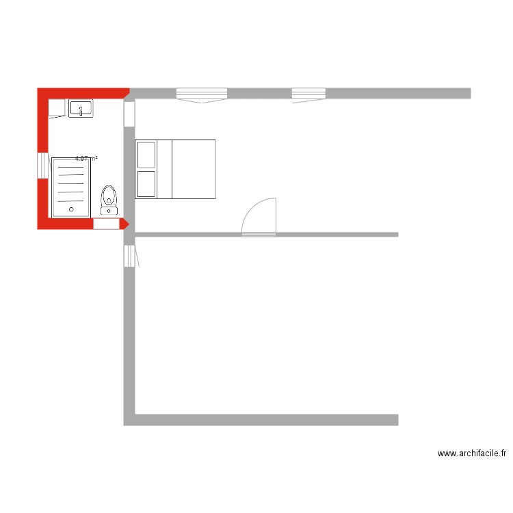 salleeauchambre. Plan de 0 pièce et 0 m2