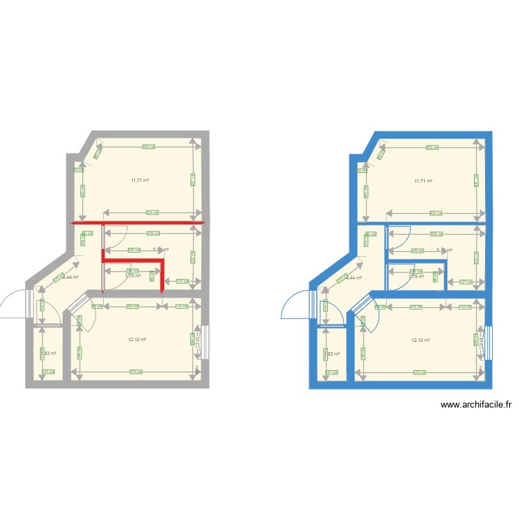 Avant Travaux. Plan de 0 pièce et 0 m2