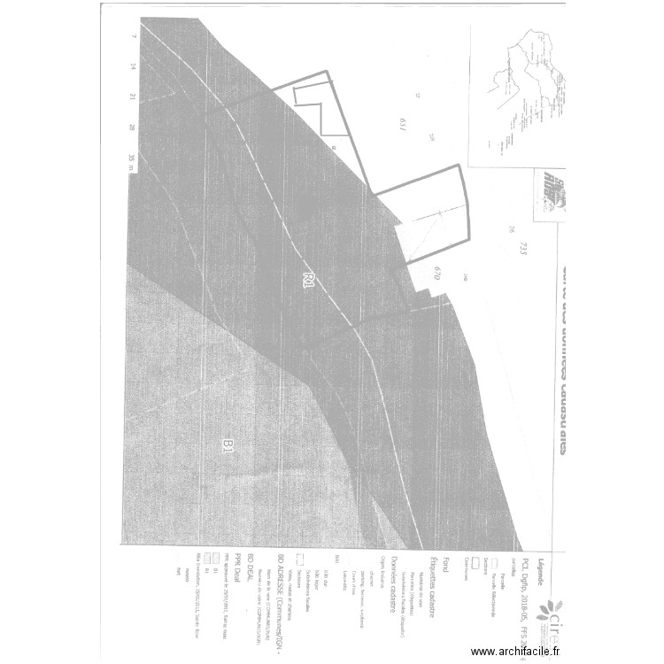 plan situation. Plan de 0 pièce et 0 m2