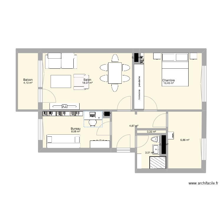 Prenzlauer Promenade. Plan de 11 pièces et 60 m2