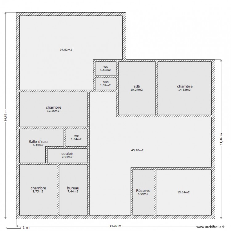 Maison. Plan de 0 pièce et 0 m2