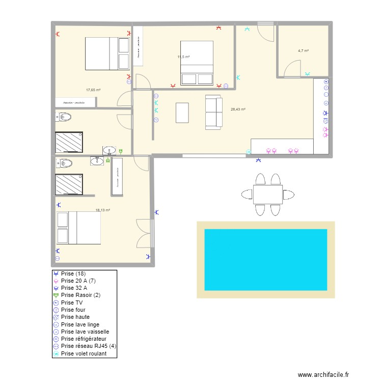  Maison Ti Caraibe. Plan de 0 pièce et 0 m2