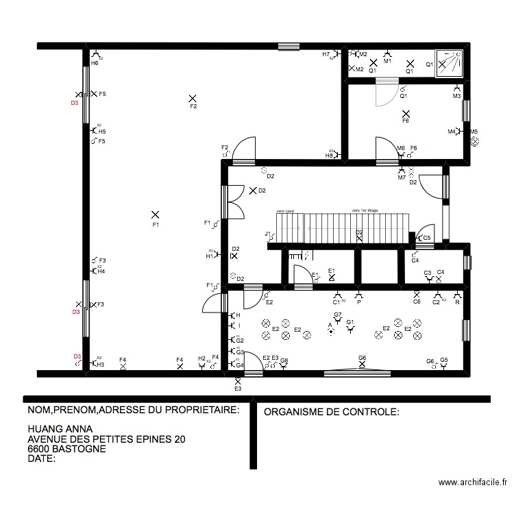 Maison ANNA. Plan de 8 pièces et 197 m2