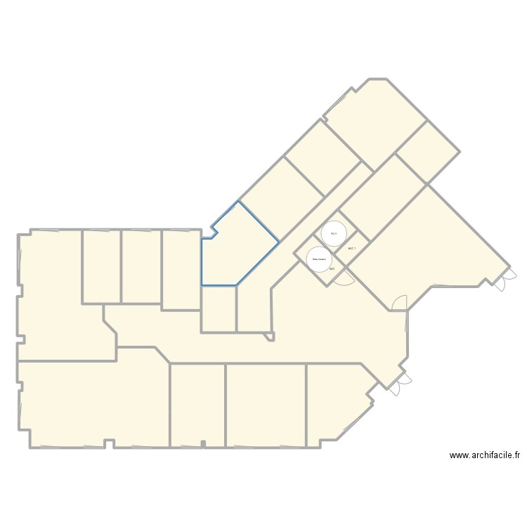 Plan P4 SOLARIS Defintif apres travaux. Plan de 21 pièces et 354 m2