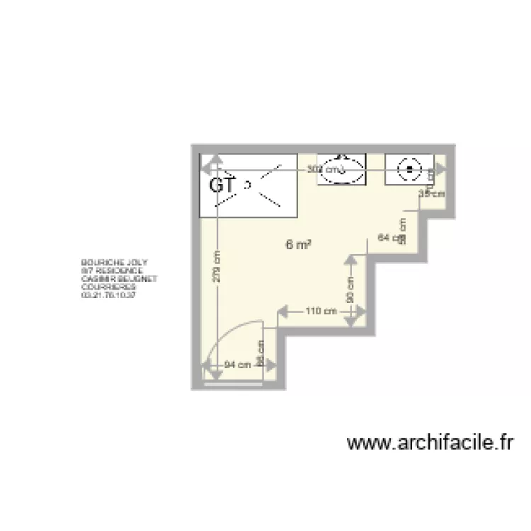 BOURICHE JOLY. Plan de 