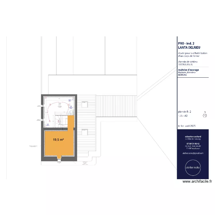 r+2 berronne. Plan de 