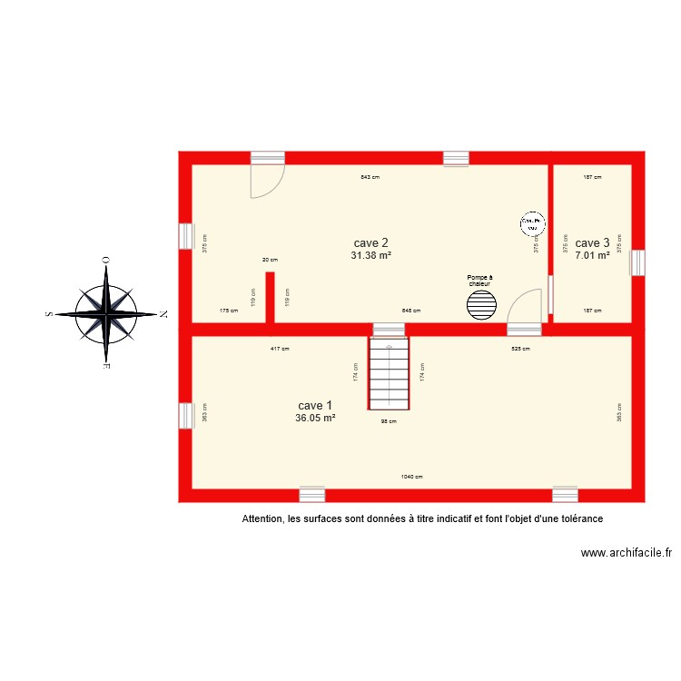 BI 5297 caves cotés. Plan de 0 pièce et 0 m2