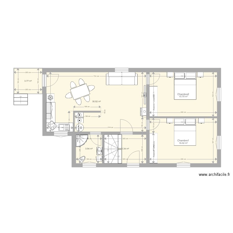 sabine rez de chaussée 2. Plan de 0 pièce et 0 m2
