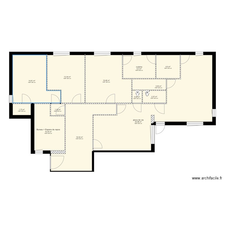 PROJET RDC 111B . Plan de 0 pièce et 0 m2