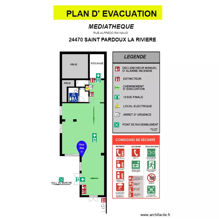 MEDIATHEQUE. Plan de 
