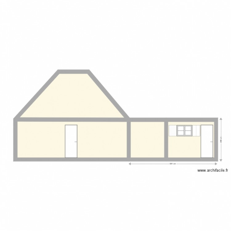 facade de droite . Plan de 0 pièce et 0 m2