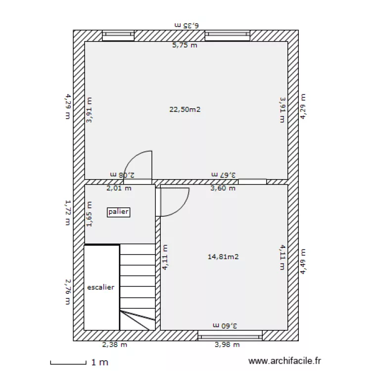 1eme etage actuel. Plan de 1eme etage actuel. Plan de