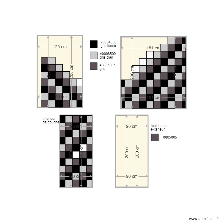 loose plan murs . Plan de 0 pièce et 0 m2