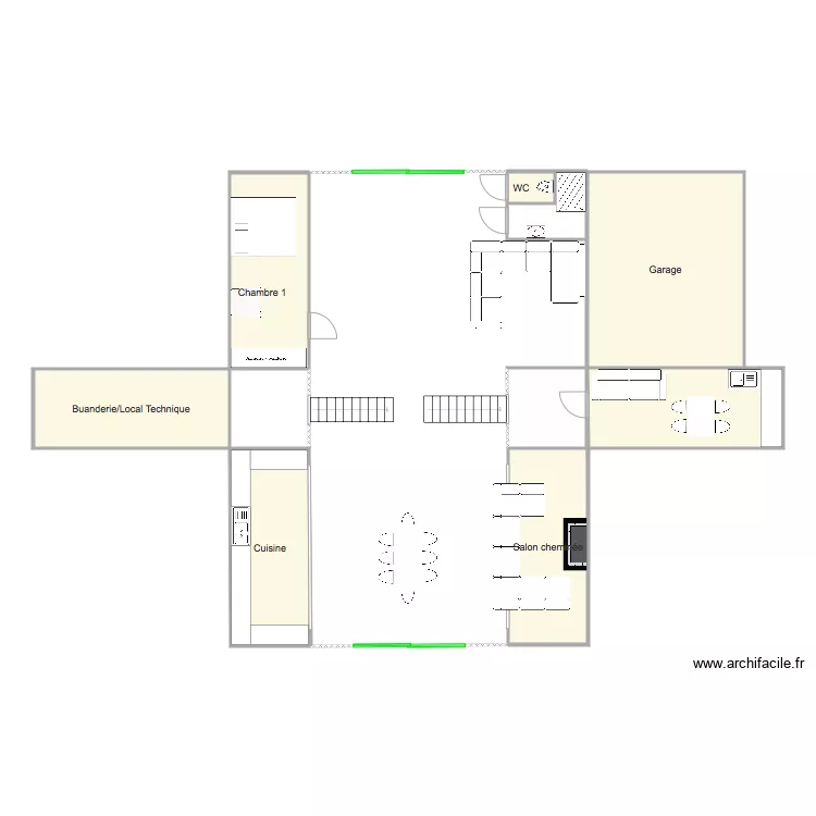 Adriance House RDC. Plan de Adriance House RDC. Plan de