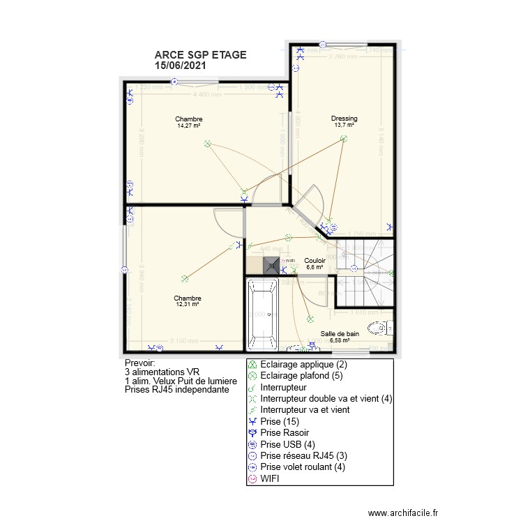 Juin21ArceEtage. Plan de 0 pièce et 0 m2