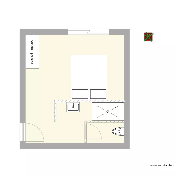 Extension chambre 3. Plan de 