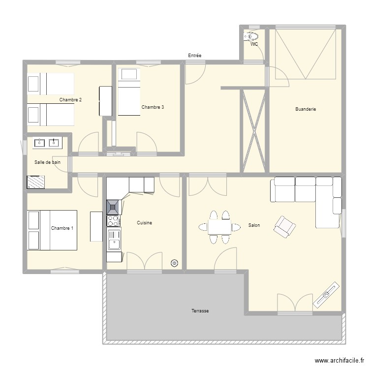 Gite n°2. Plan de 0 pièce et 0 m2