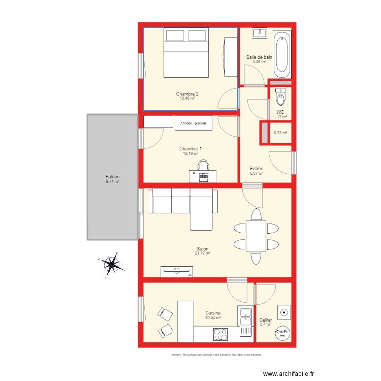 BI 1687 non côté. Plan de 0 pièce et 0 m2