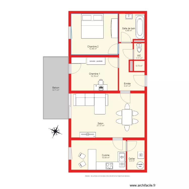 BI 1687 non c&ocirc;t&eacute;. Plan de 