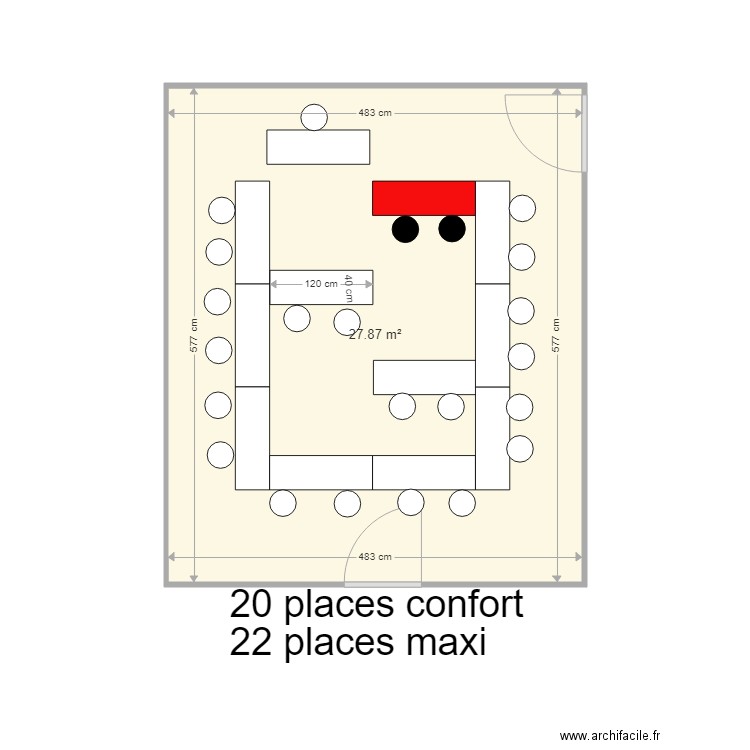 salle 22. Plan de 0 pièce et 0 m2