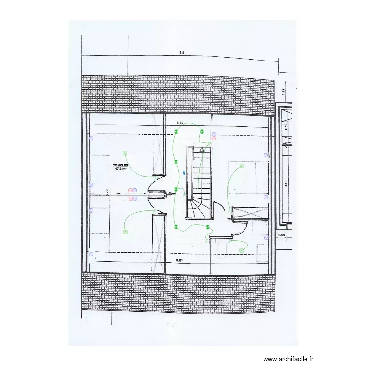 Pelour lotA etage. Plan de 