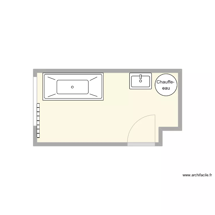 Divoux SDB existant. Plan de 