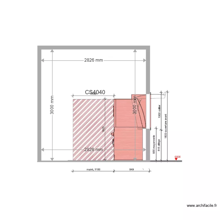 COUPE PROJET ST ANDRE CS4040 . Plan de 