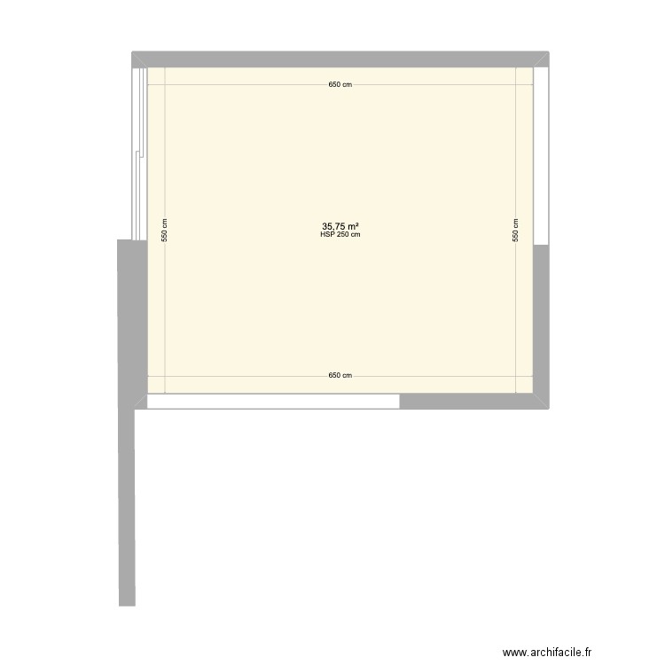 pool house. Plan de 1 pièce et 36 m2