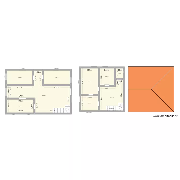 maison. Plan de 9 et 115 m² maison. Plan de 9 et 115 m²