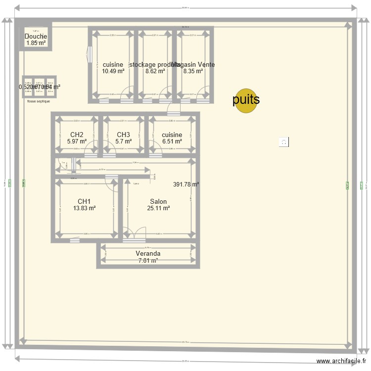 Plan de masse ODE. Plan de 0 pièce et 0 m2