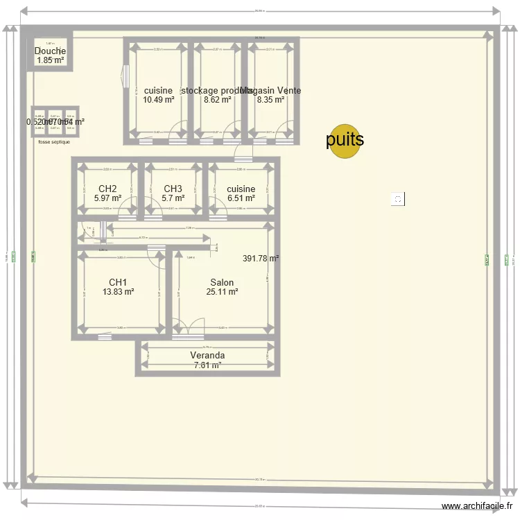 Plan de masse ODE. Plan de 